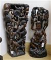 Two hardwood carvings tallest 61cm                                                                                                     