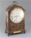 George Fowley of Doncaster. A Regency mahogany bracket clock, height 16.5in.                                                           