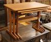 V M Mobler. A nest of 3 rectangular Danish teak tables, impressed marks W.62cm                                                         