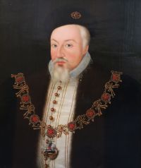 Follower of Sir William Segar Portrait of Robert Dudley, Earl of Leicester 22.5 x 18.5in.                                              