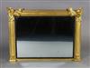 A William IV giltwood overmantel mirror, W.4ft 1in. H.2ft 11in.                                                                        