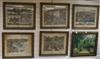 A set of five coloured engravings, from Civitates Orbis Terrarum by Braun and Hogenberg overall 18 x 22in.                             