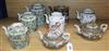 Eight Chinese famille teapots, 19th / 20th century                                                                                     