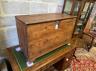An 18th century pine mule chest, width 107cm, depth 46cm, height 67cm                                                                                                                                                       