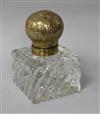 A French glass paperweight inkwell                                                                                                     