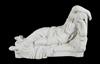 After Georges Bareau. A marble figure of Cleopatra reclining, height 20in. length 32in.                                                