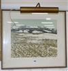 P Greenwood, limited edition print, "Snowfield", 27/75, signed and dated 1972, overall 52 x 60cm                                       