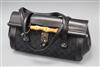 A Tom Ford for Gucci Bamboo Bullet Bag, GG monogram black canvas and leather trim, with dust bag (mint)                                