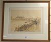 Sir Henry Rushbury RA (1889-1968), pencil and watercolour, View of the Tiber, Rome, monogrammed with 10 x 14.5in.                      