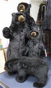 Orvis standing bears marked "DITZ" on ear tallest approx. 140cm                                                                        