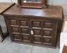 A Spanish panelled walnut two door cabinet, width 107cm, depth 54cm, height 70cm                                                                                                                                            