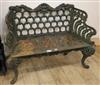 A cast iron garden bench W.116cm                                                                                                       