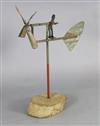 An American? painted wrought iron whirligig, H.39in.                                                                                   