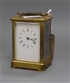 A French gilt brass carriage clock                                                                                                     