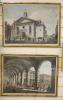 A pair of 18th century hand coloured line engravings, Covent Garden                                                                                                                                                         