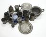 A mixed collection of pewterwares, etc                                                                                                                                                                                      
