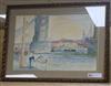 Dunlop, watercolour, view of Tower Bridge, indistinctly signed, 33 x 53cm                                                              