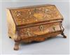 A late 18th century Dutch walnut and marquetry table top bureau, W.1ft 8.5in. D.11in. H.11in.                                          