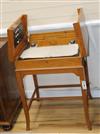 A satinwood folding writing table W.59cm                                                                                               