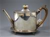 A George III silver teapot with associated stand, gross 19.5 oz.                                                                       