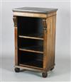 A William IV rosewood open bookcase, W.1ft 8in. D.1ft 2.5in. H.2ft 11.5in.                                                             