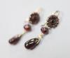 A pair of late Victorian gilt white metal?, facet, bead and pear shaped garnet set drop earrings                                                                                                                            