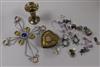 A quantity of assorted costume jewellery.                                                                                              