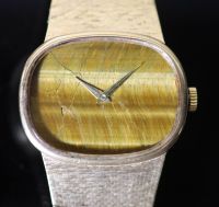 A gentleman's 1970's 9ct gold Bueche Girod manual wind dress wrist watch, on a 9ct gold bracelet,                                      