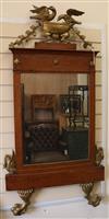 An Italian Empire period fruitwood wall mirror W.69cm                                                                                  