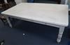 A large painted pine farmhouse table L.212cm                                                                                           