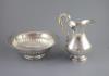 A mid 19th century Portuguese silver jug and bowl set                                                                                                                                                                       