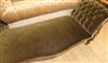 A Victorian walnut framed chaise longue W.183cm                                                                                        