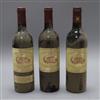 Three bottles of Pavillon rouge du chateau margeaux, 1983, 1986,1987                                                                   