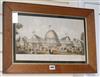 A Victorian coloured lithograph of the Dublin Great Industrial Exhibition 1853, 23 x 40cm                                              