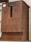 A Victorian oak letter box height 50cm                                                                                                 