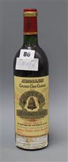 A bottle of Chateau Angles, St Emilion, 1990                                                                                           