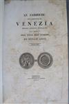 Cicognara, Leopoldo - Le Fabriche piu Cospicue di Venezia, vol 1 only (of 2), folio, half calf, title page                             