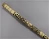 A Japanese section bone walking stick, Meiji period                                                                                    