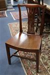 A set of six 19th century Chippendale style mahogany dining chairs                                                                     