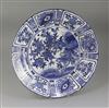 A Japanese Arita blue and white dish, c.1680-1700, diameter 39cm                                                                       