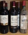 Eight assorted wines including Ch. Canon, St Emilion, 1970, Ch.de Gazin, 1996, Ch.poulet-Canet 1998 and Bessau Segur, 2007             