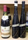 Wine. Four bottles of Hermitage Vidal-Fleury 1983 and two of Rieslaner Beerenauslese Weingut Kurt Darting 1994                         