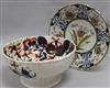 A Continental faience dish and a pottery bowl dish diameter 30cm                                                                       