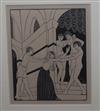 Eric Gill (1882-1940), 'The Harem', 1925, wood engraving, 12 x 9.5cm                                                                   