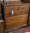 A George II oak chest of drawers W.88cm                                                                                                