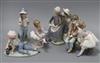 Five Lladro figures of children tallest 22cm                                                                                           