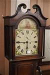 George Brown of Arbroath. A Scottish oak and mahogany longcase clock H.205cm                                                           