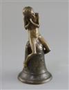 Henri Pernot (1859-1937). A bronze bell, 7.5in.                                                                                        