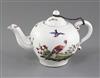 A Derby globular teapot and cover, c. 1760-5, l. 19.5cm, small faults                                                                  