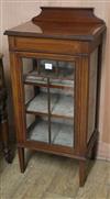 An Edwardian inlaid mahogany music cabinet W.53cm                                                                                      